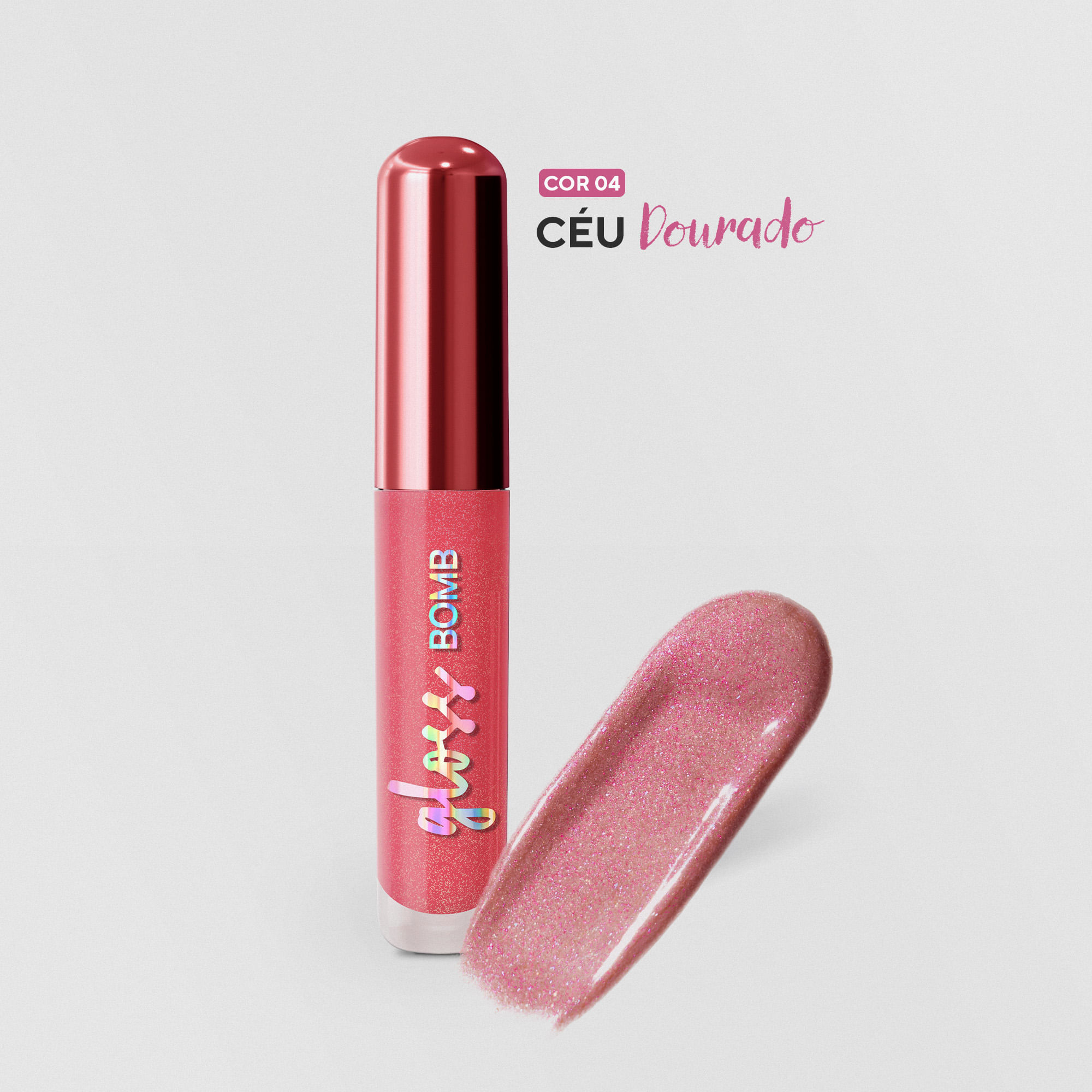 DaBelle Beauty_Lip Gloss Bomb_COR 4_Ceu Rosado-textura